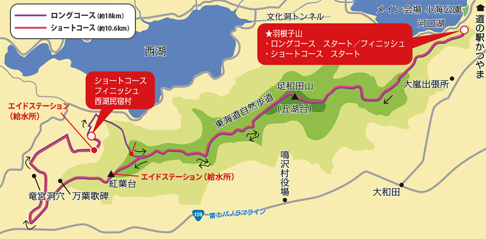 富士山麓トレイルランコースマップ